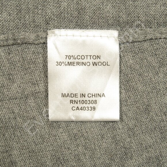 Peter Millar Merino Blend Baseball Sweater in Two Tone Gray Size Large - Picture 5 of 7